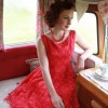 1950's red lace dress